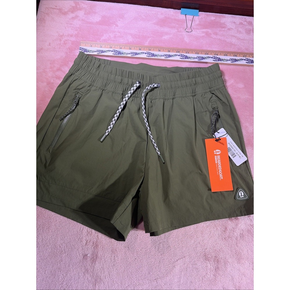 Bearded Goat Womens Size Medium Olive Green Alpine Shorts. Hiking. Camping New